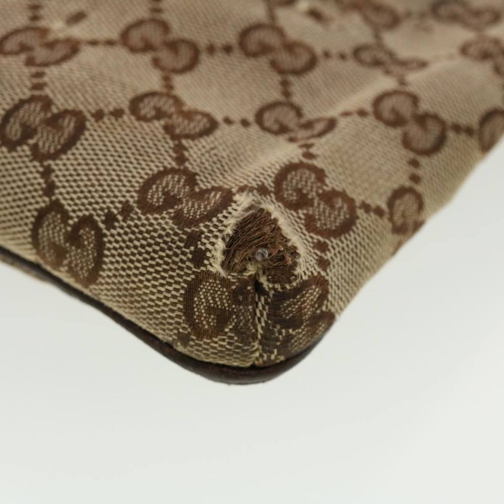 GUCCI GG Canvas Web Sherry Line Shoulder Bag Beige Green Red 141863 Auth ki2891 - Picture 14 of 16